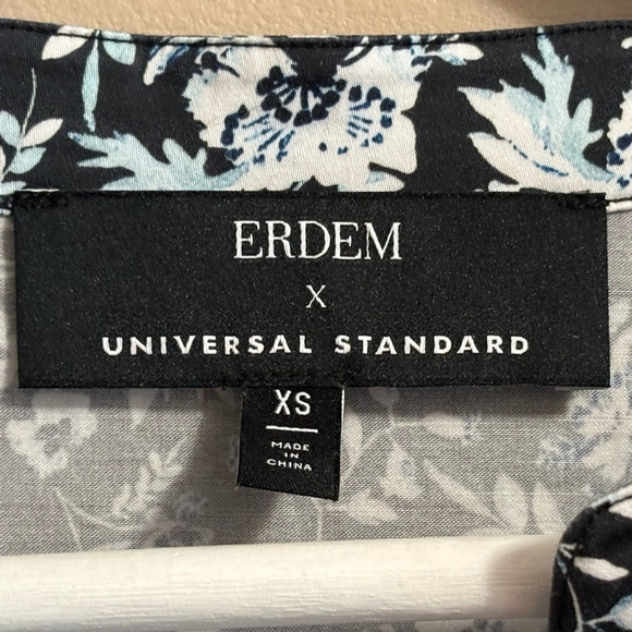 Erdem X Universal Standard Sz XS Cotton Primrose Ruffle Shirt Dress With Pockets - Picture 8 of 15